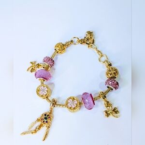 Women's Trendy 18k Gold Plated Stainless Steel Bracelet